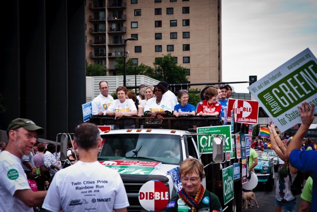 The DFL truck at Twin Cities Pride.